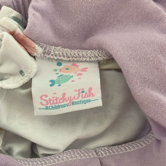 Stitchy Fish boutique girls Easter outfit - Picture 5 of 6